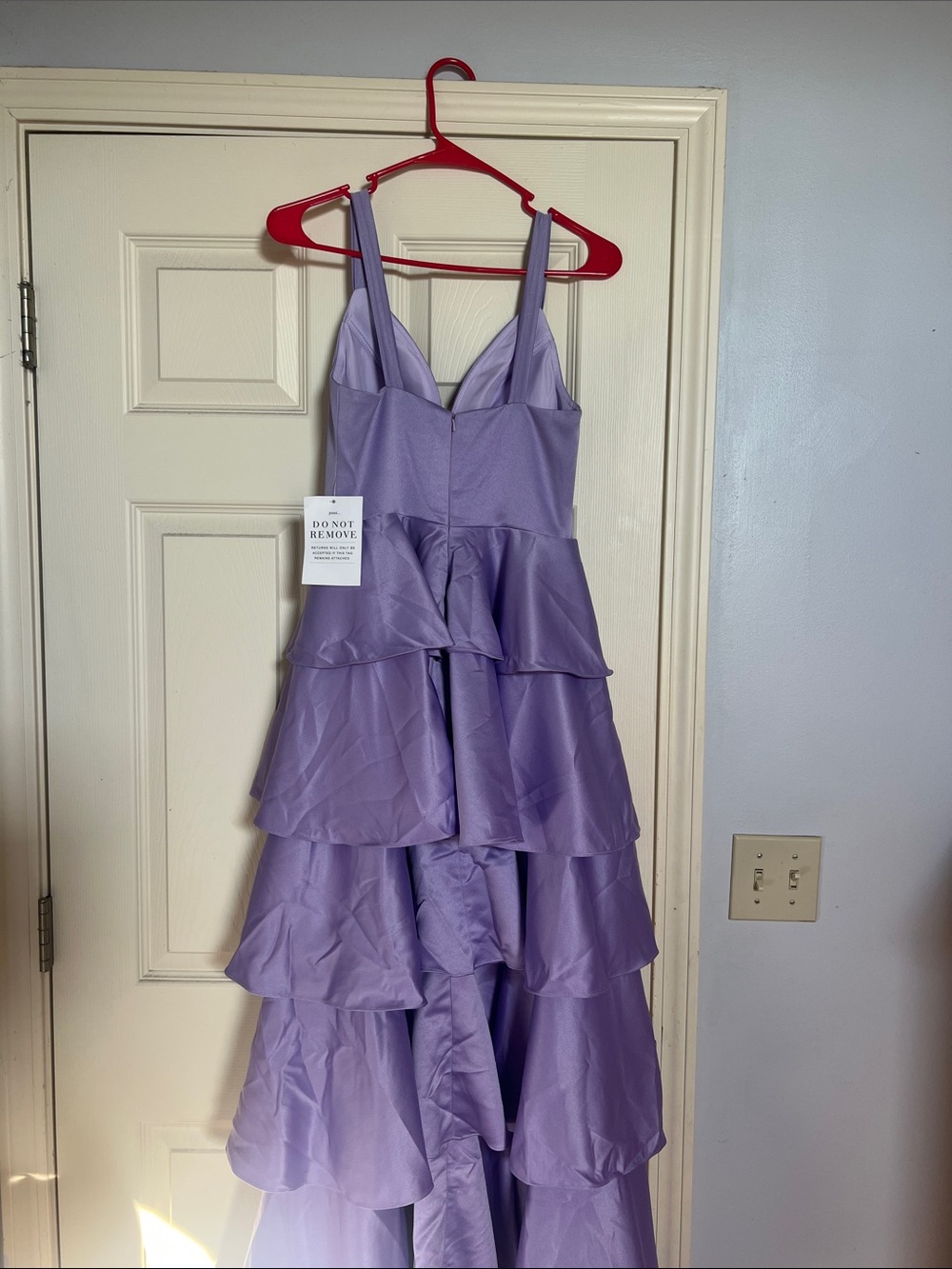 Lavender Tiered Ruffle Dress - Picture 2 of 3